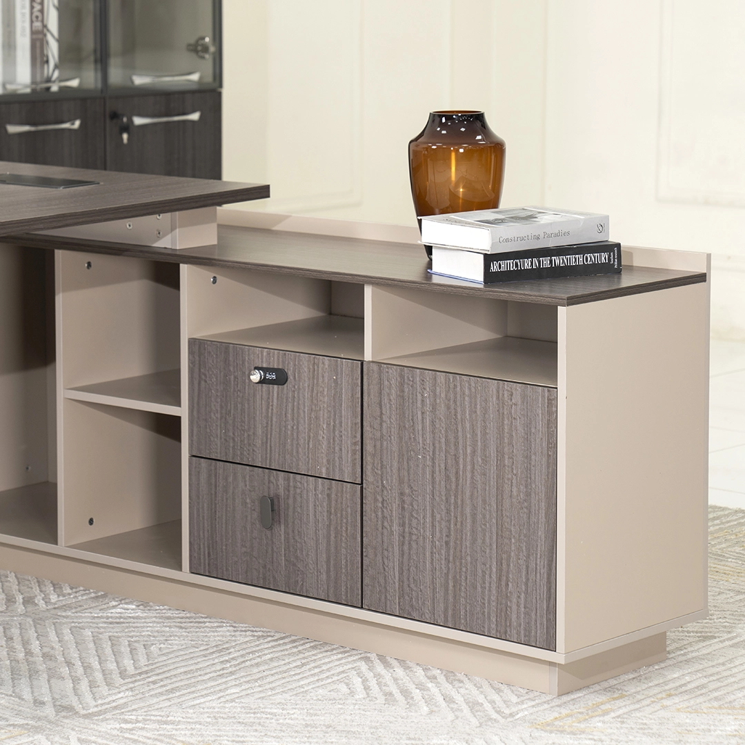 Movo Office Table -Beige/Walnut thumbnail 9