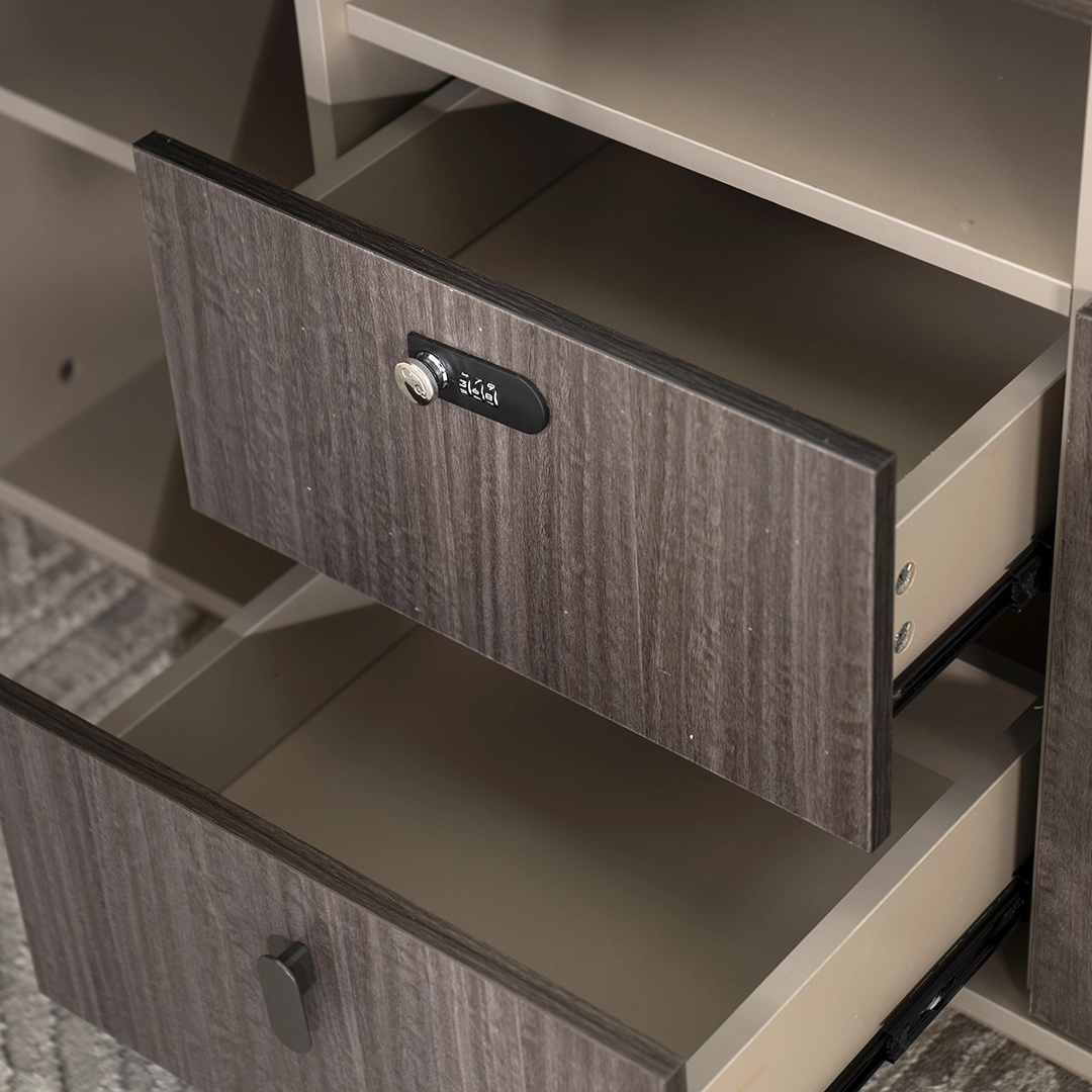 Movo Office Table -Beige/Walnut thumbnail 14