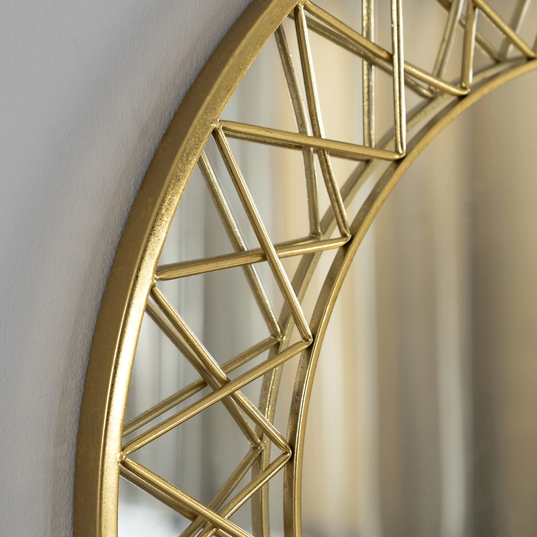 Novo Metal Wall Mirror Gold -80×2.8x80cm thumbnail 3