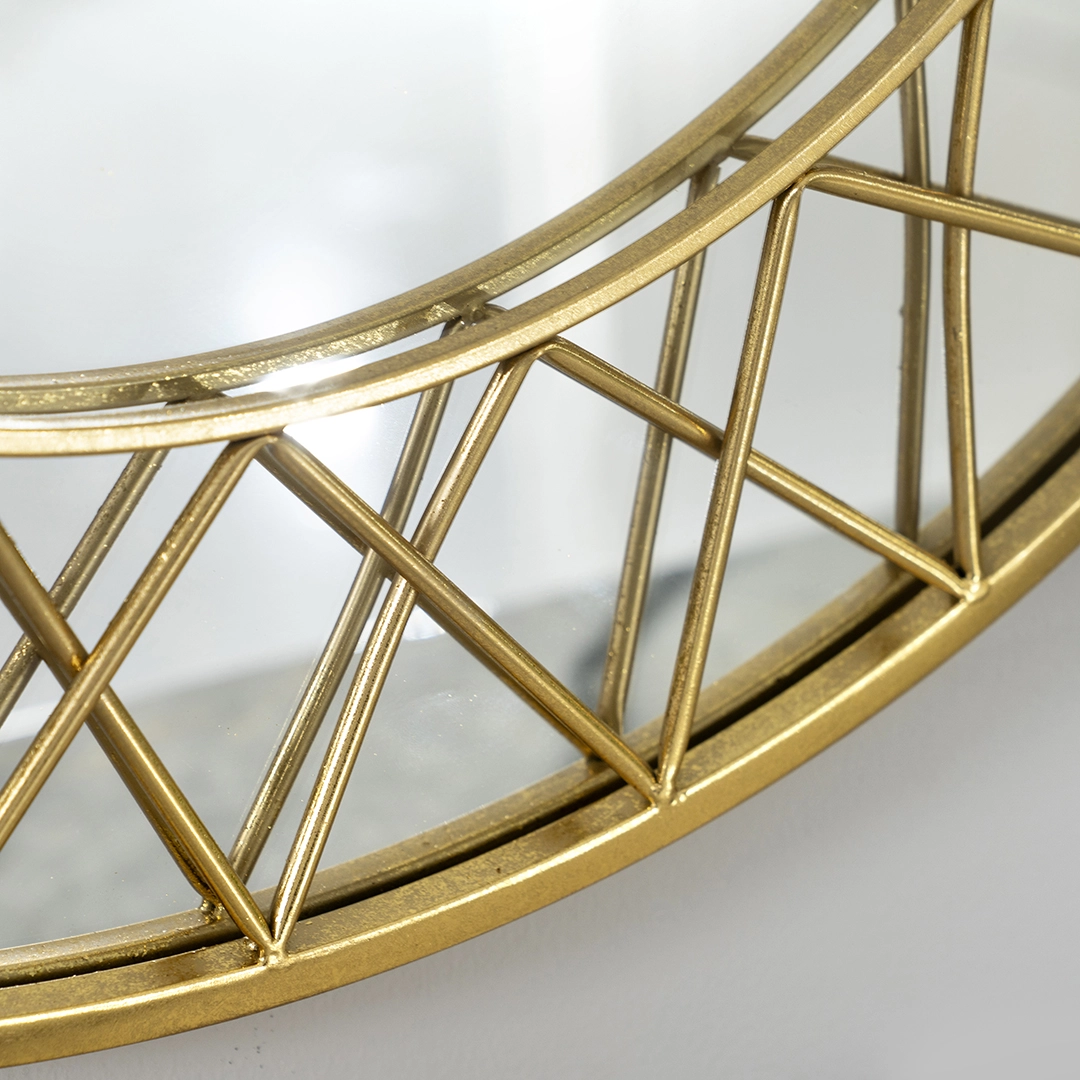 Novo Metal Wall Mirror Gold -80×2.8x80cm thumbnail 4