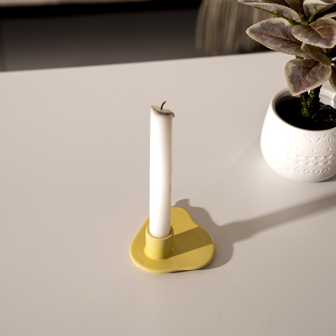 Quinn Ceramic Pear Candle Holder -11x11x3.3cm thumbnail 3