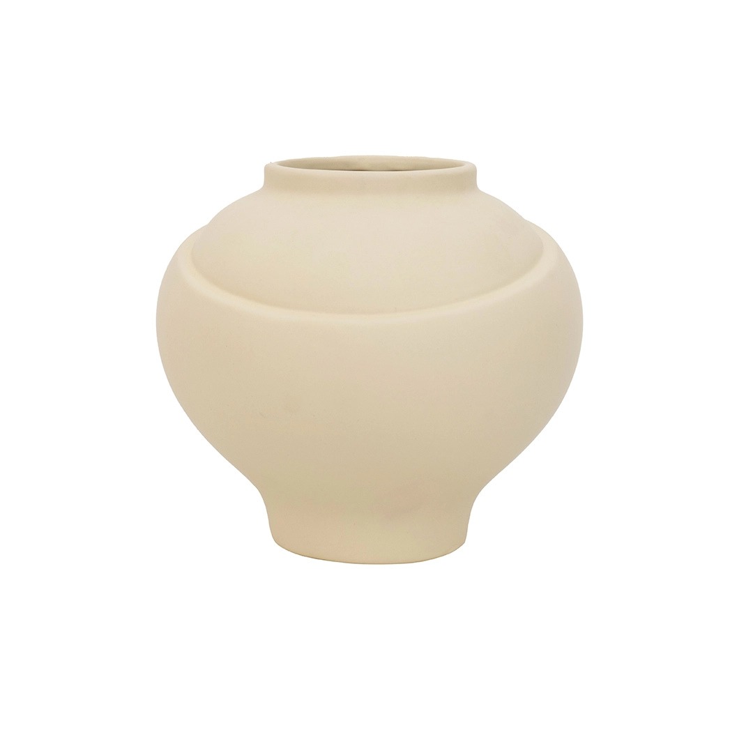 Quinn Ceramic Vase beige 21.5×21.5×19.5cm thumbnail 4