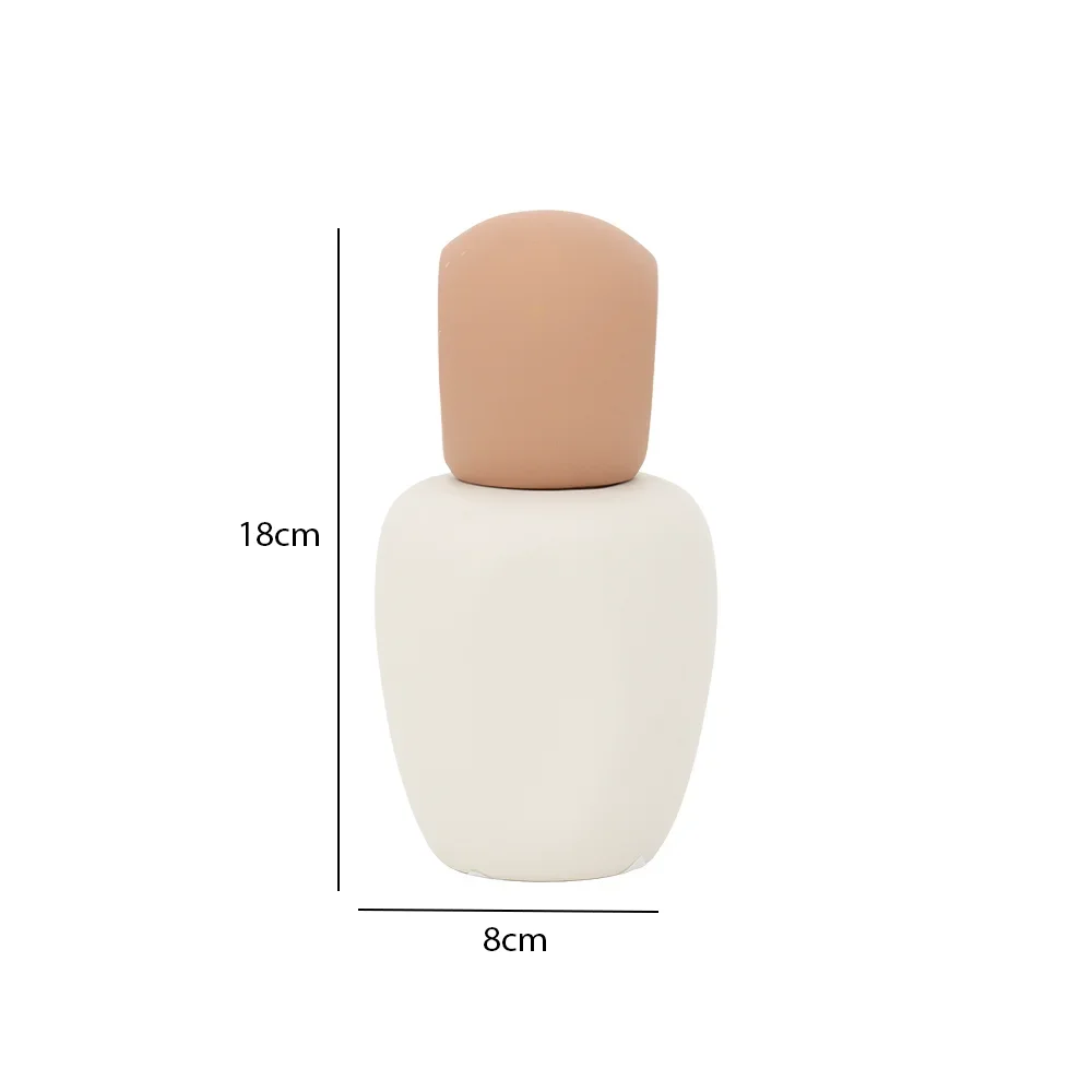 Rabaque Polyresin Terracota Biege Deco Jar -8x6x15cm thumbnail 11