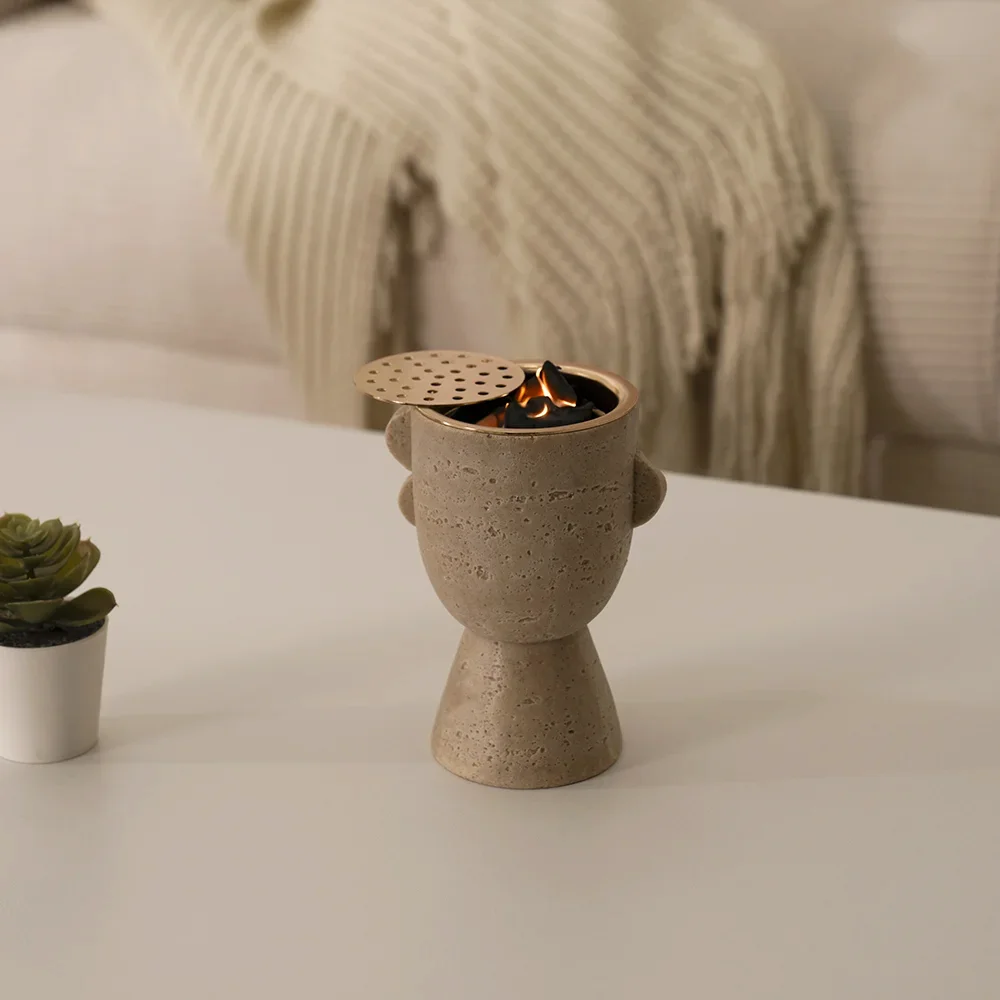 Rabaque Travertine Burner 11x9x15cm thumbnail 4
