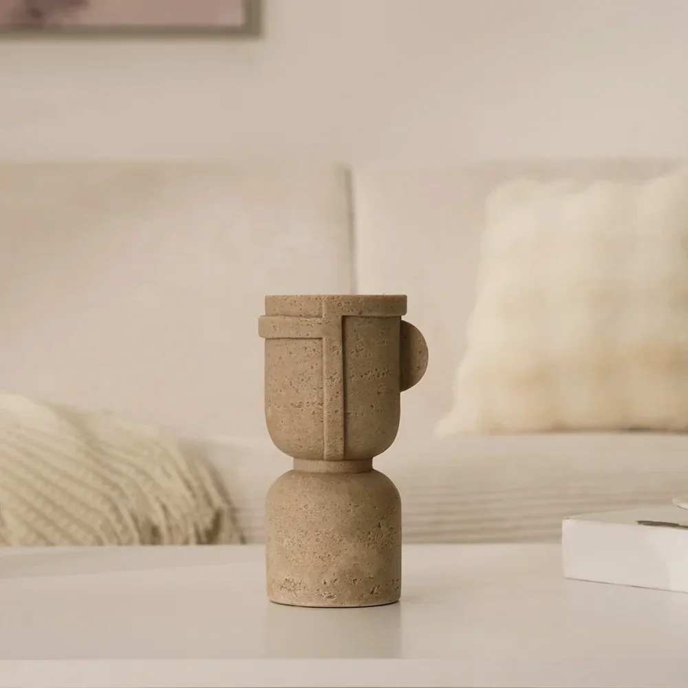 Rabaque Travertine Candle Holder -12×10.5x20cm thumbnail 3