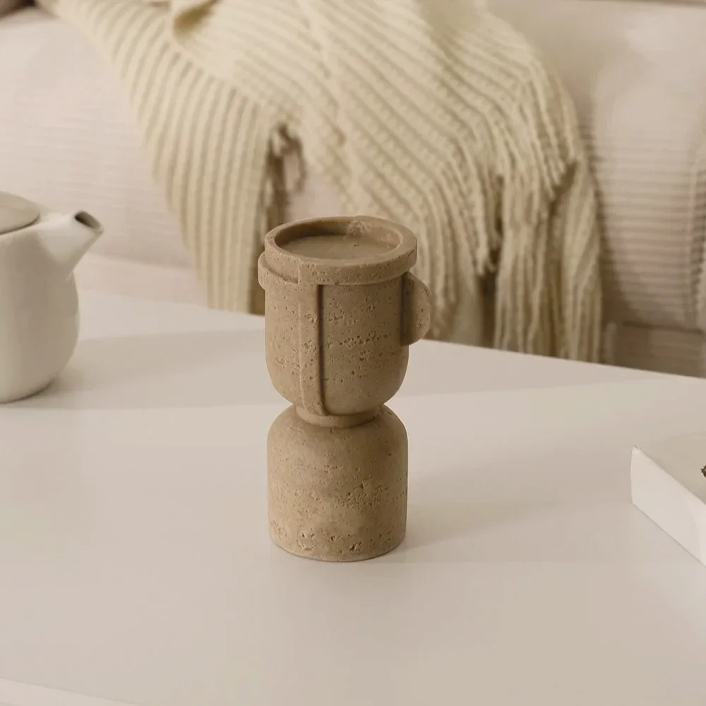 Rabaque Travertine Candle Holder -12×10.5x20cm thumbnail 4