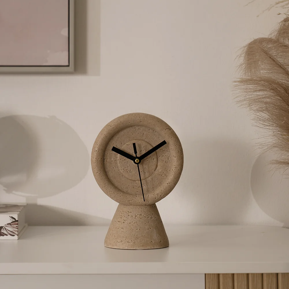 Rabaque Travertine Table Clock -15×9.5×21.5cm thumbnail 7