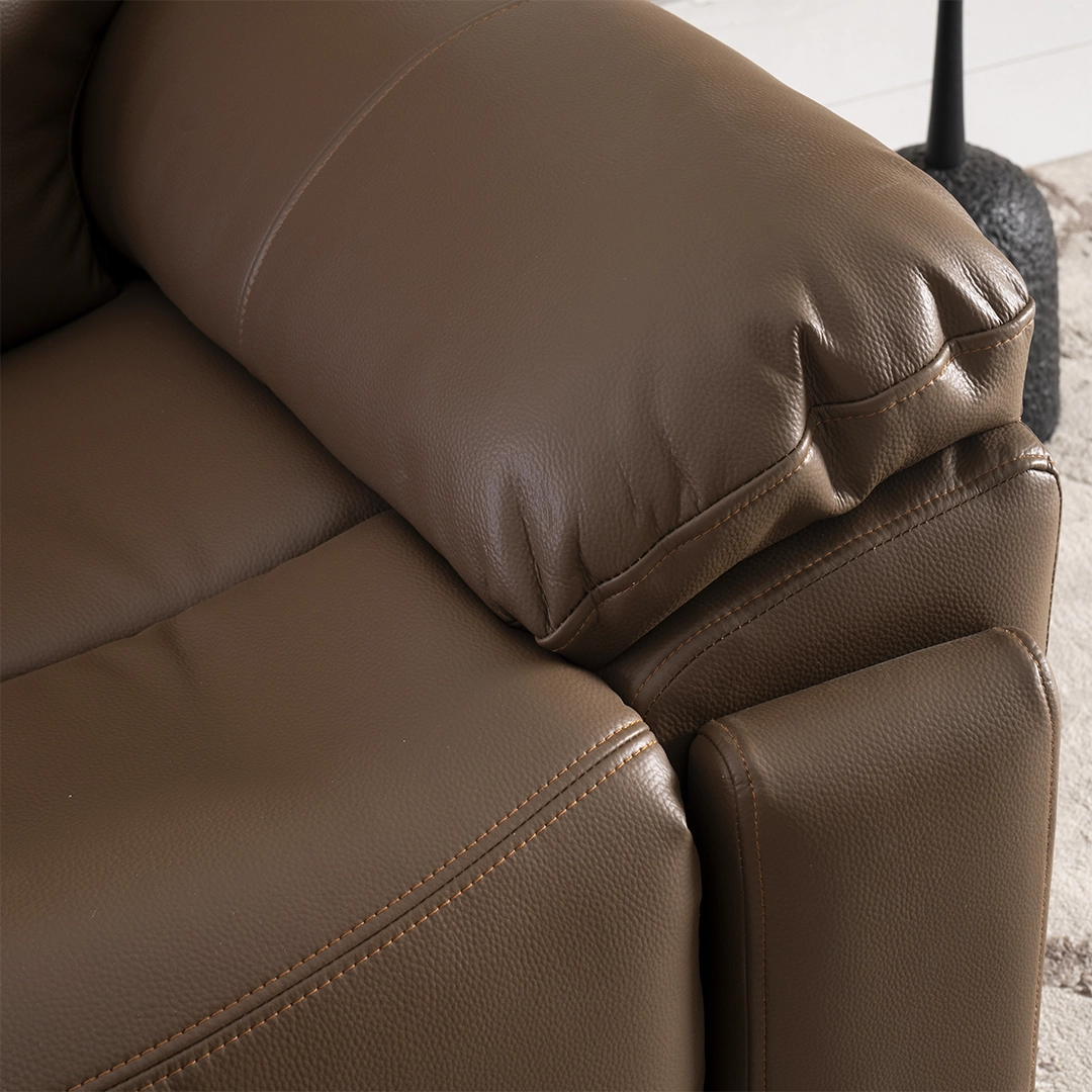 Remo Recliner Sofa With Swivel & Rocker -Dark Brown thumbnail 4