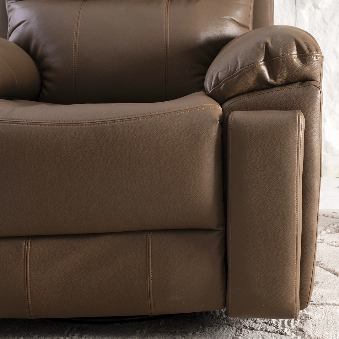 Remo Recliner Sofa With Swivel & Rocker -Dark Brown thumbnail 6