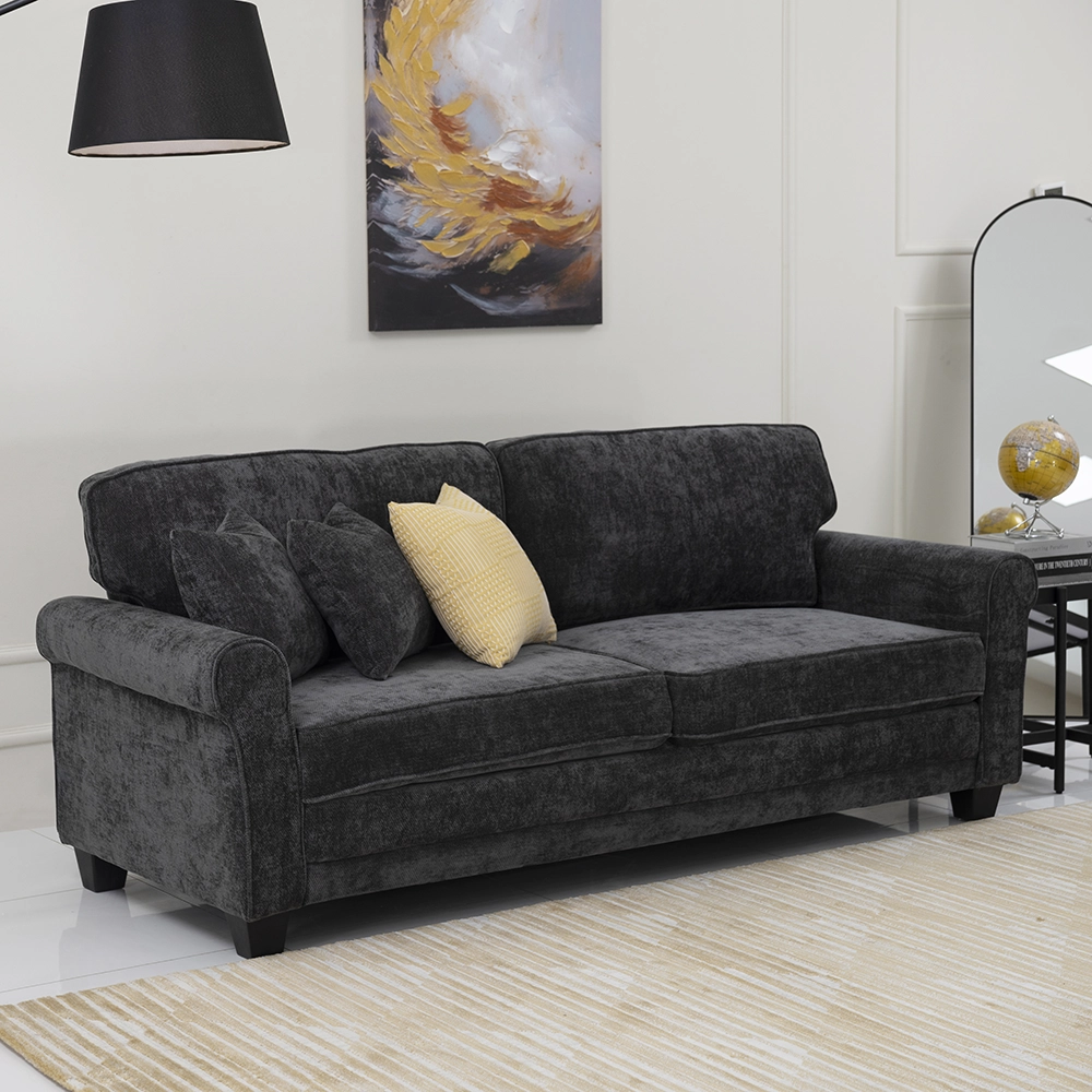 Restoric 6-Seater Sofa Set – Dark Grey