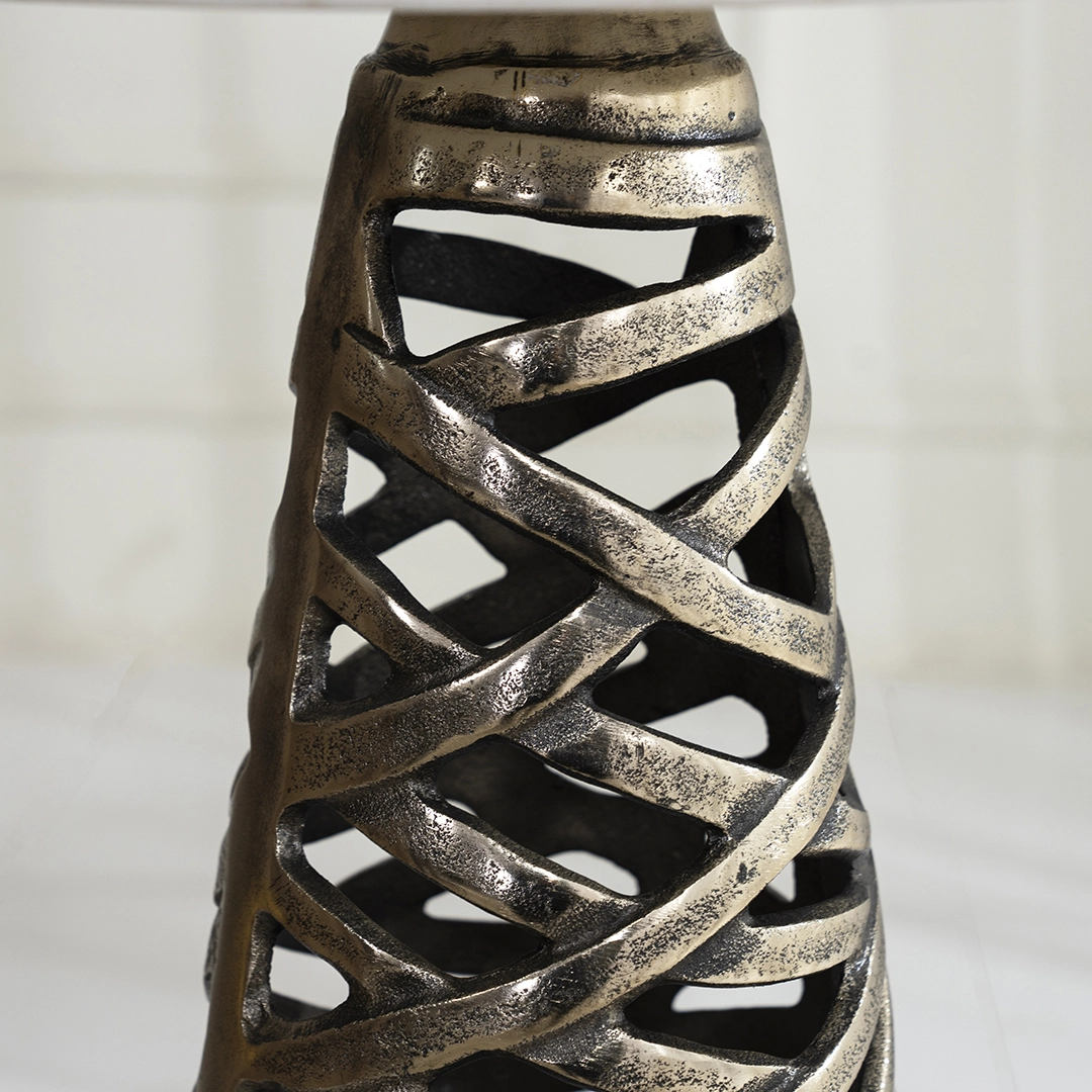 Ribbon Side Table With Marble Top thumbnail 4