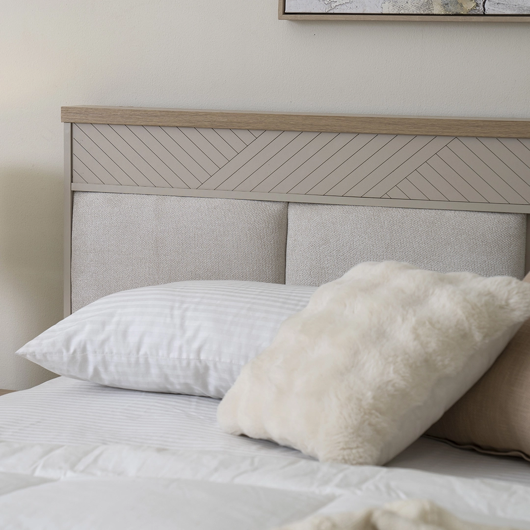 Riverina Queen Size Bed 160×200 – Grey Oak thumbnail 2