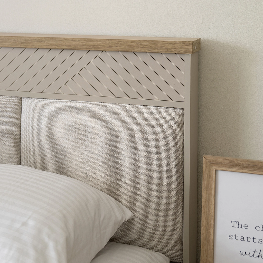 Riverina Queen Size Bed 160×200 – Grey Oak thumbnail 3