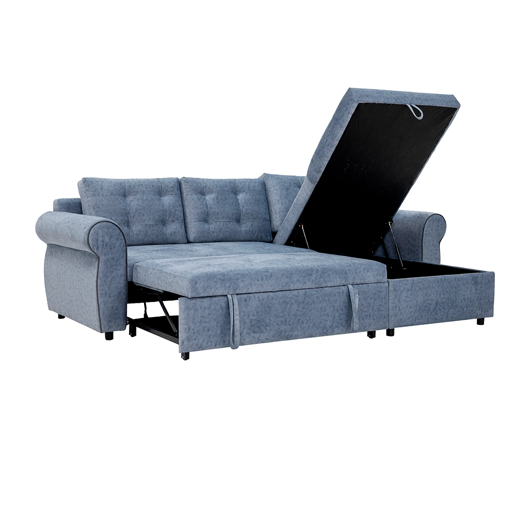 The Ronnan Sofa Cum Bed With Storage -Blue thumbnail 4