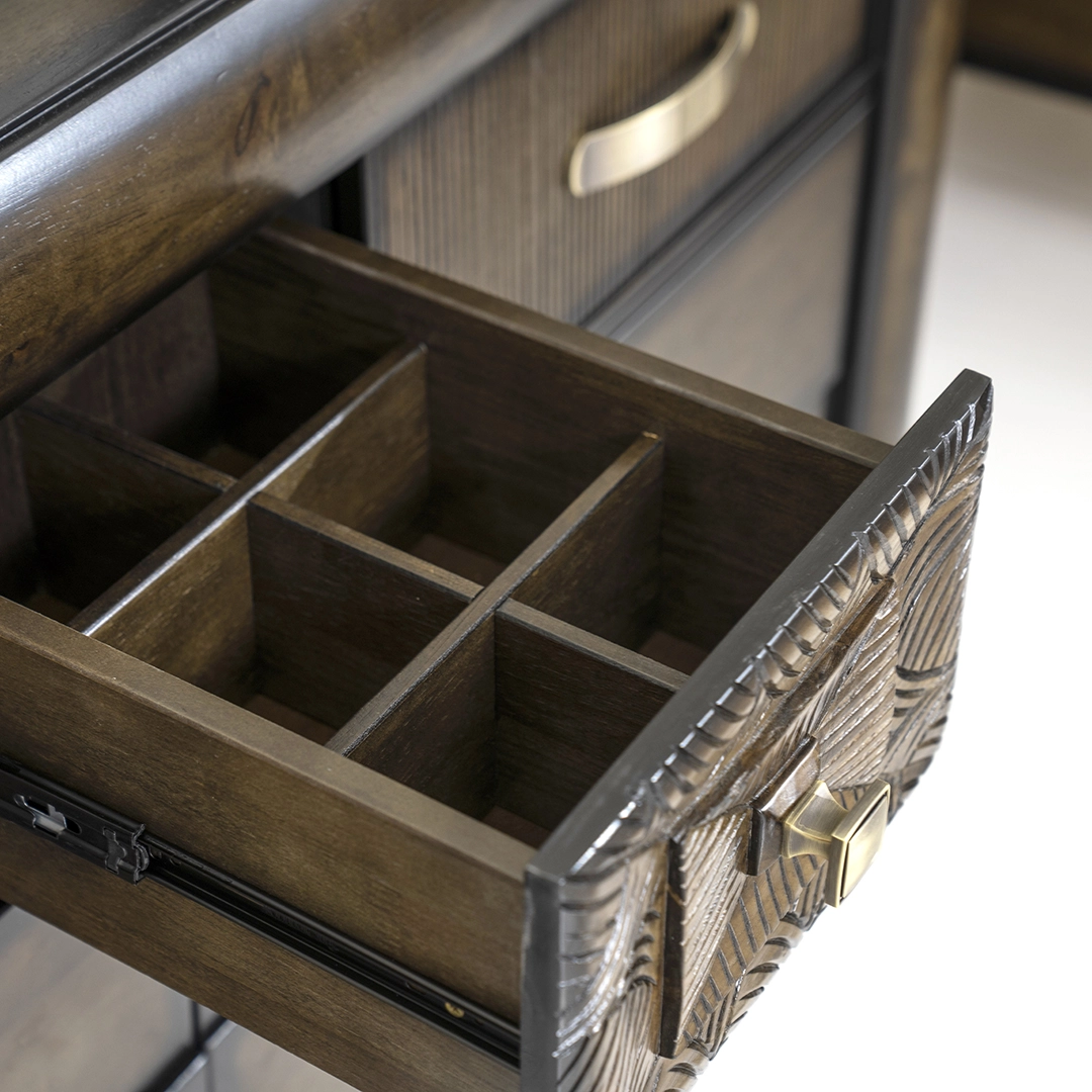 Rosemary Dresser With Mirror -Brown