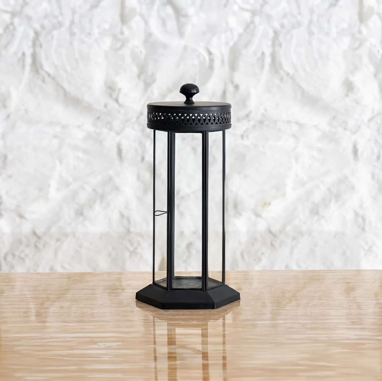 Mesa metal antique finish lantern -15x13x33cm thumbnail 3