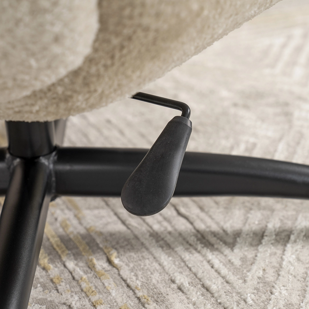 Scandi Lounge Chair With Stool – Offwhite thumbnail 7