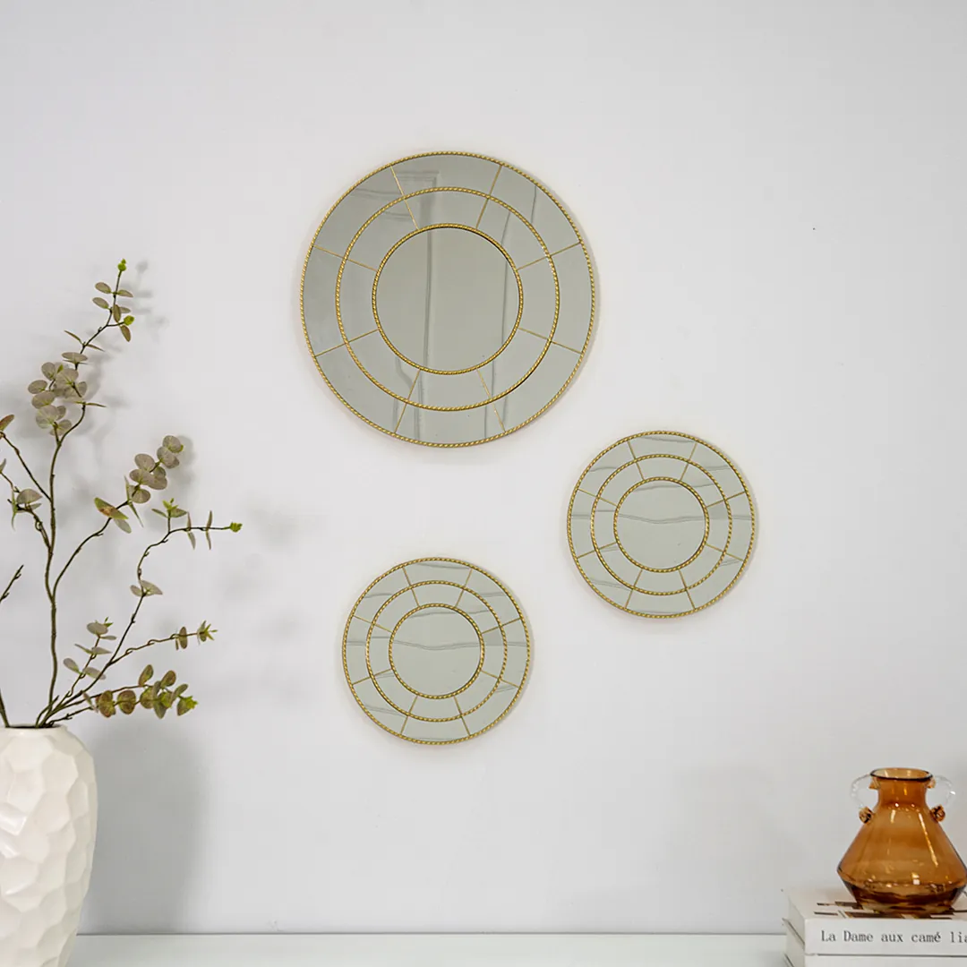 Sierra Set Of 3 Decorative Mirror -Gold thumbnail 3