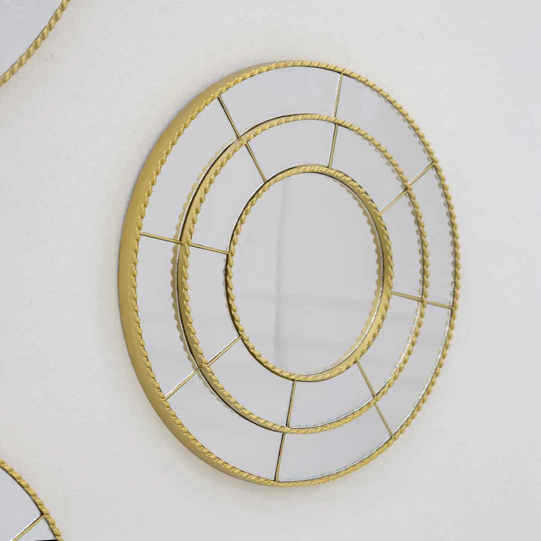 Sierra Set Of 3 Decorative Mirror -Gold thumbnail 4