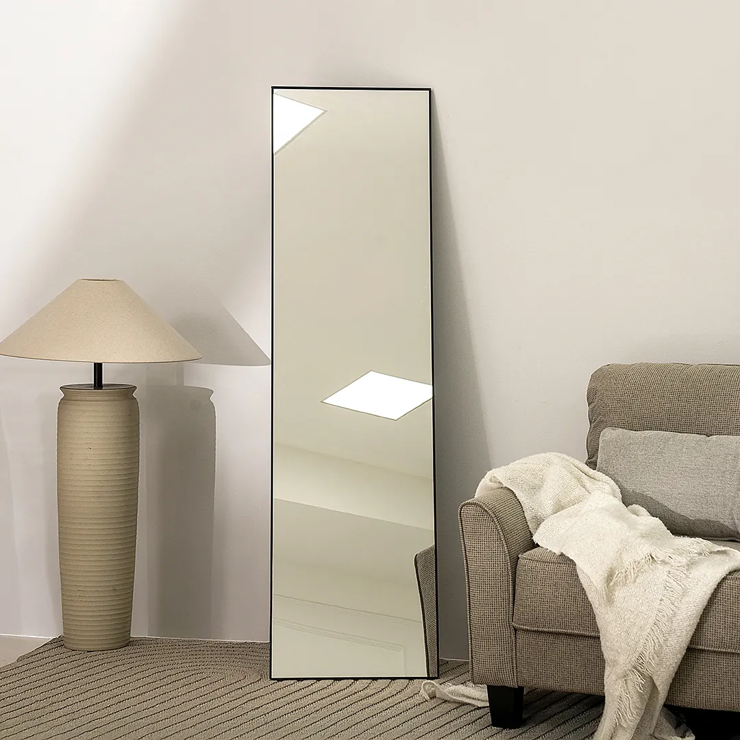 Sierra Metal Floor Standing Mirror Black 168X2.5X46Cm thumbnail 2