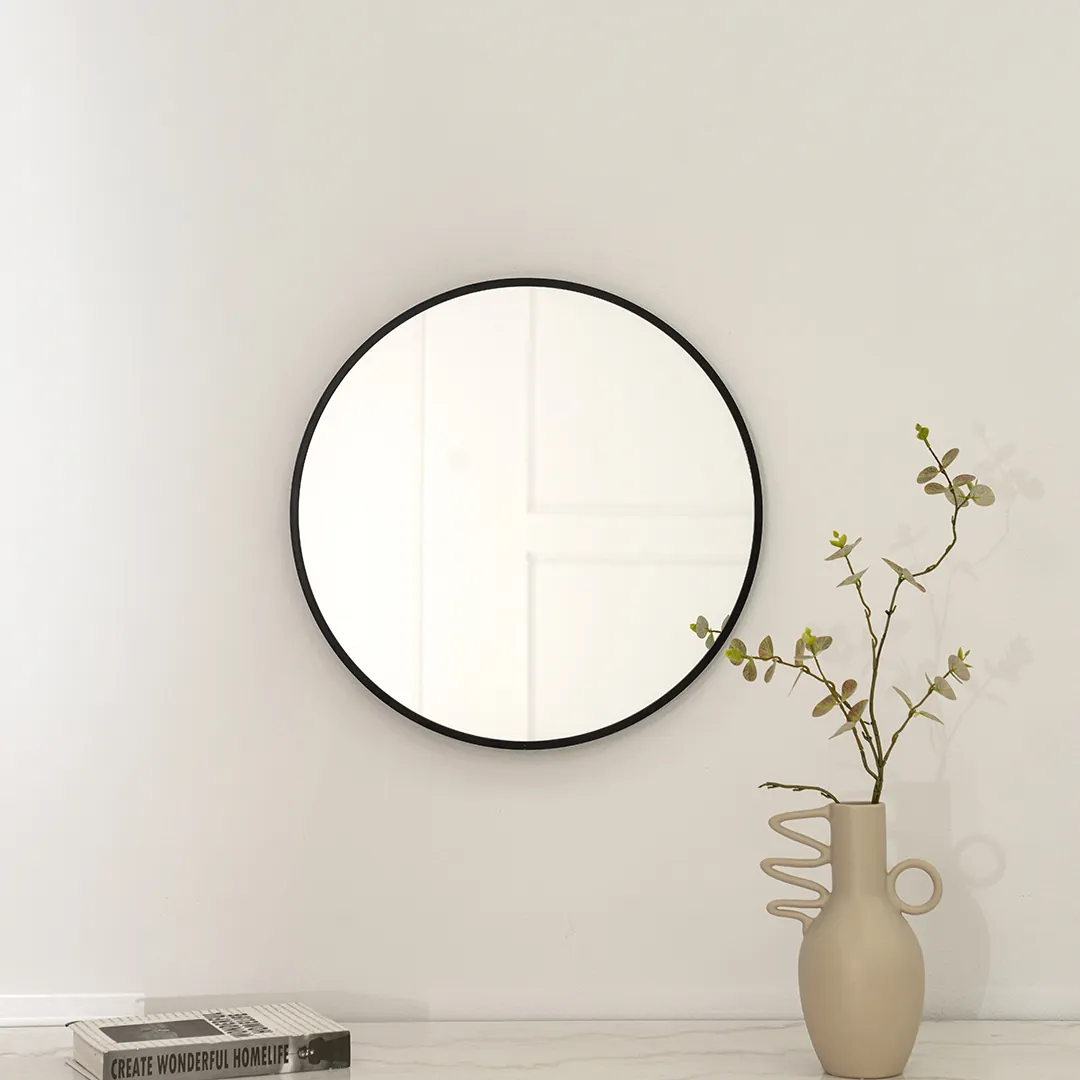 Sierra Metal Wall Mirror Black -50×2.5x50cm thumbnail 3