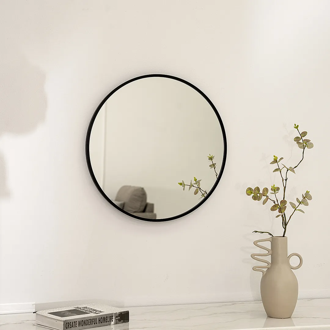 Sierra Metal Wall Mirror Black -50×2.5x50cm