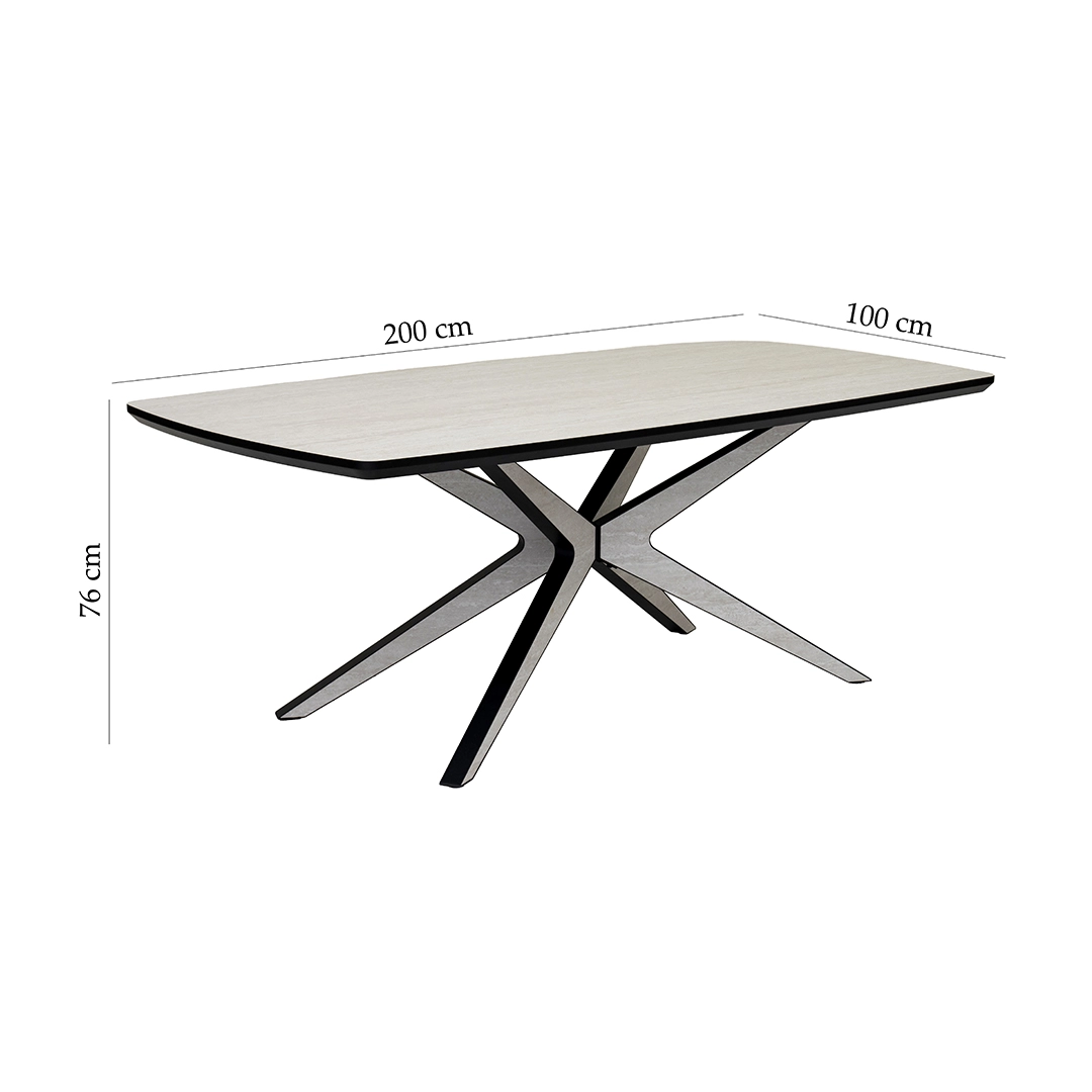 Star 1+6 Dining Set Col Off White/Black thumbnail 8