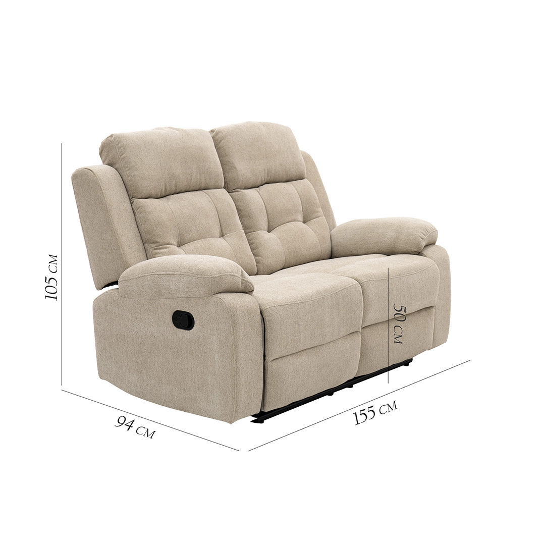 Griffen 6-Seater Recliner Sofa Set -Beige thumbnail 12