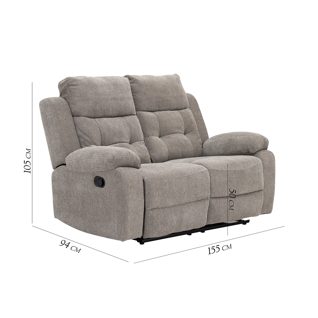 Griffen 6-Seater Recliner Sofa Set -Dark Beige thumbnail 14