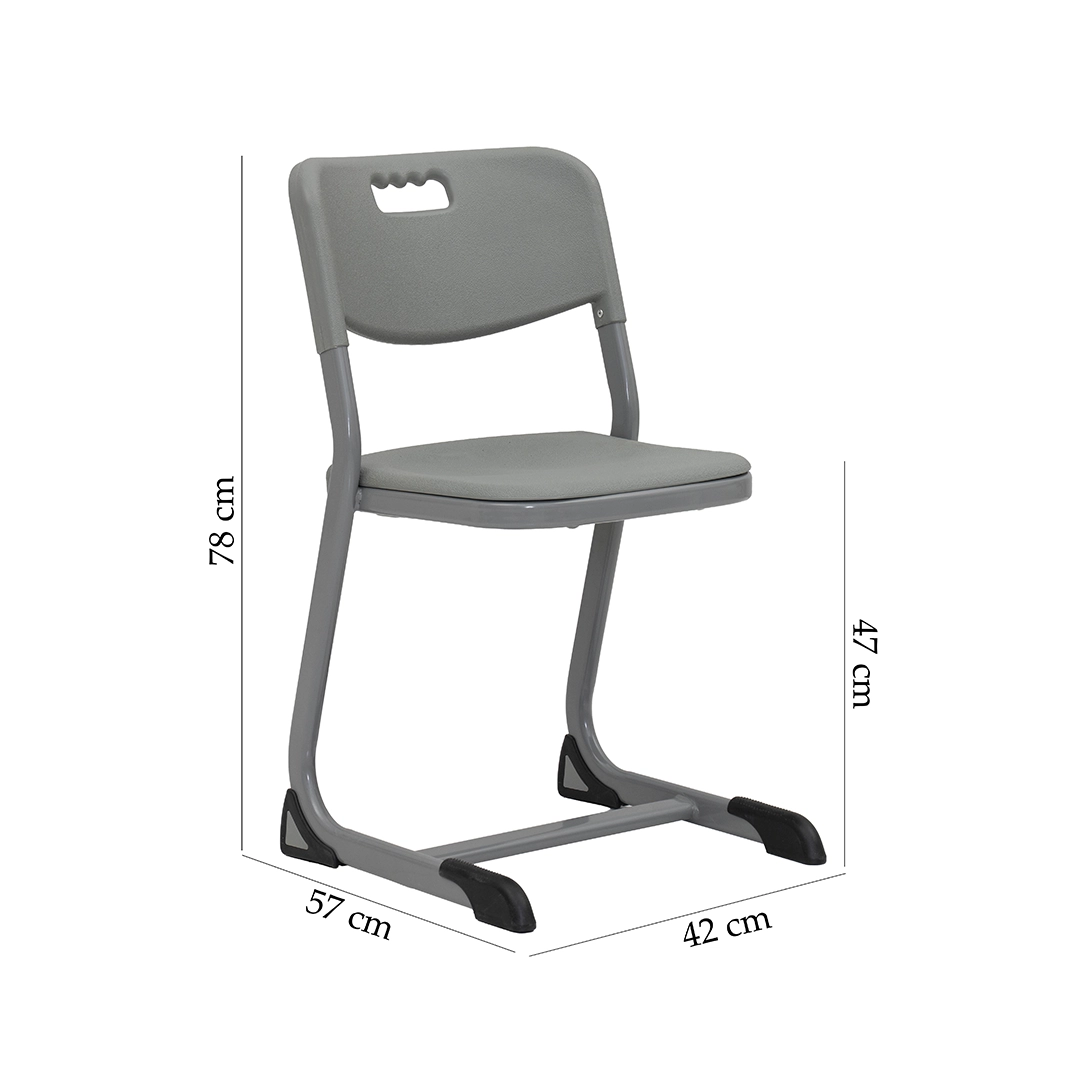 Cassie Kids Study Desk & Chair Set – Grey - Grey thumbnail 8