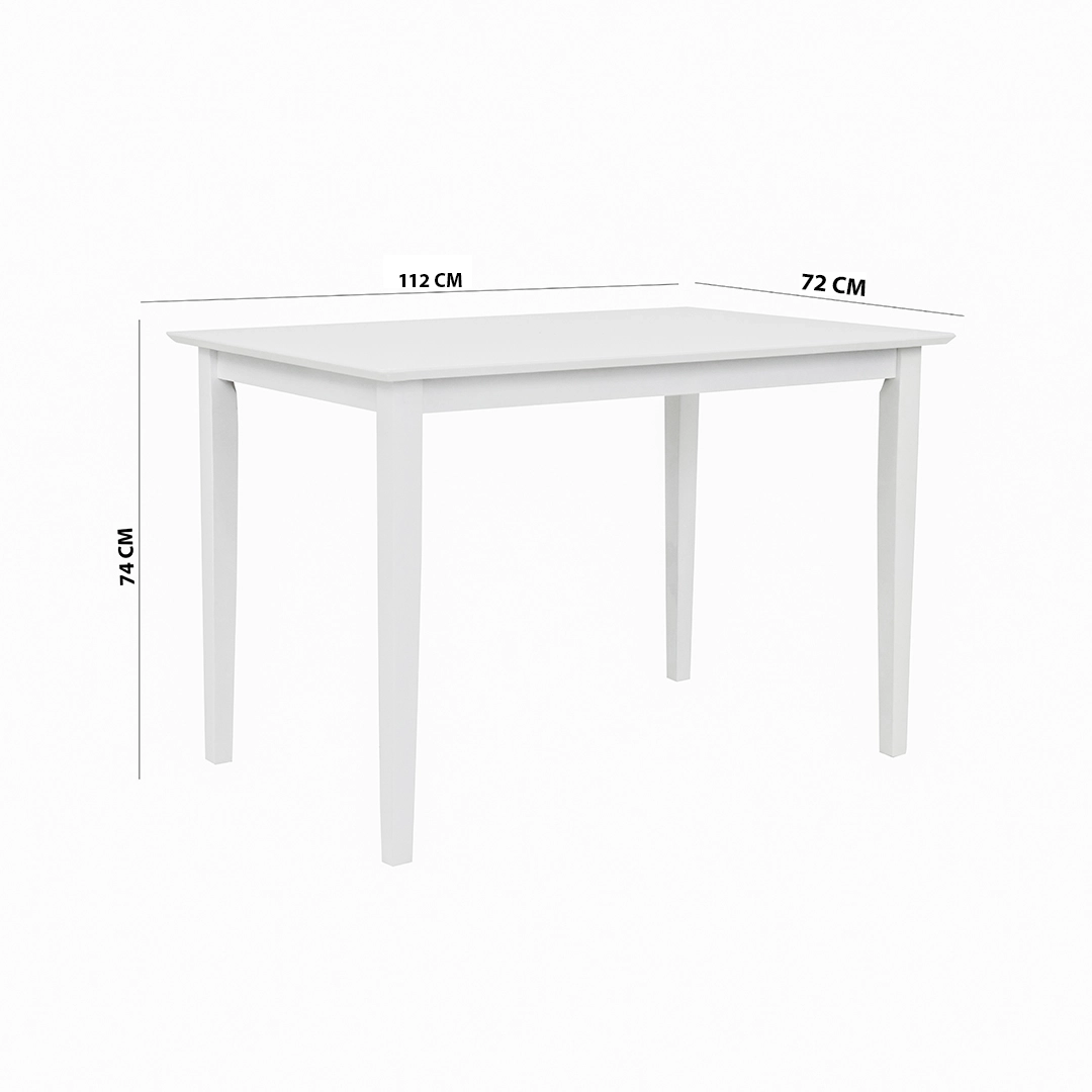 Broadway Dining Set 4 seater - White thumbnail 8
