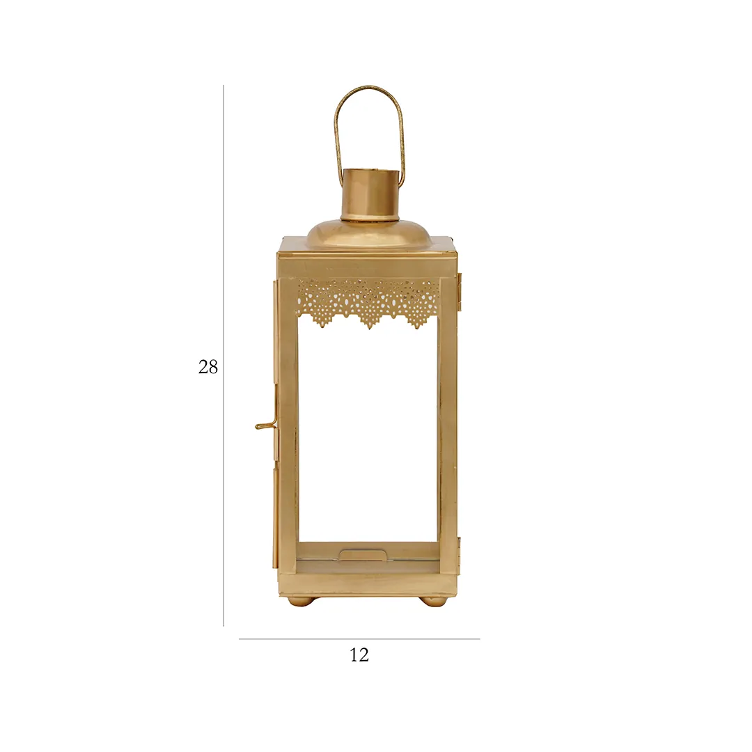 Chloe Metal Gold Lantern 12X12X28Cm thumbnail 6