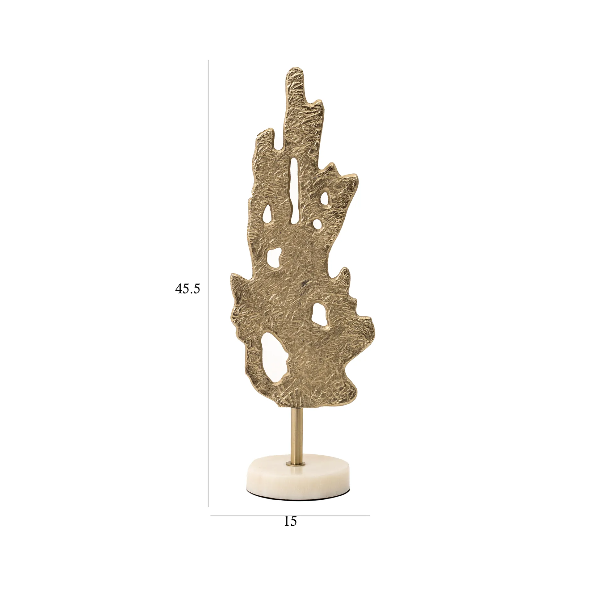 Ernid Metal Marble Accent With Marble Base -15x15x45.5cm thumbnail 7