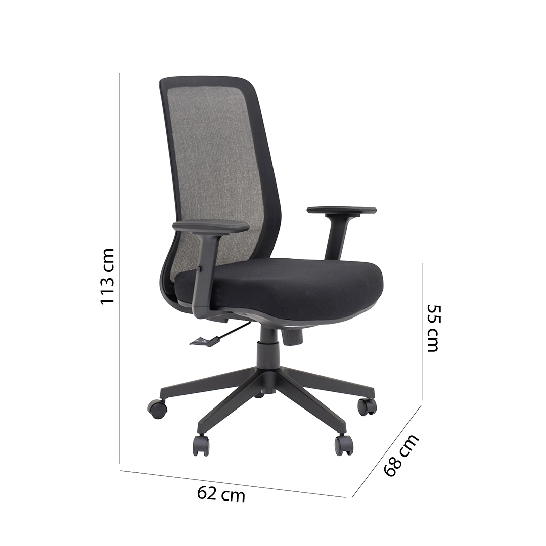 Ryan Mid Back Office Chair -Black thumbnail 16