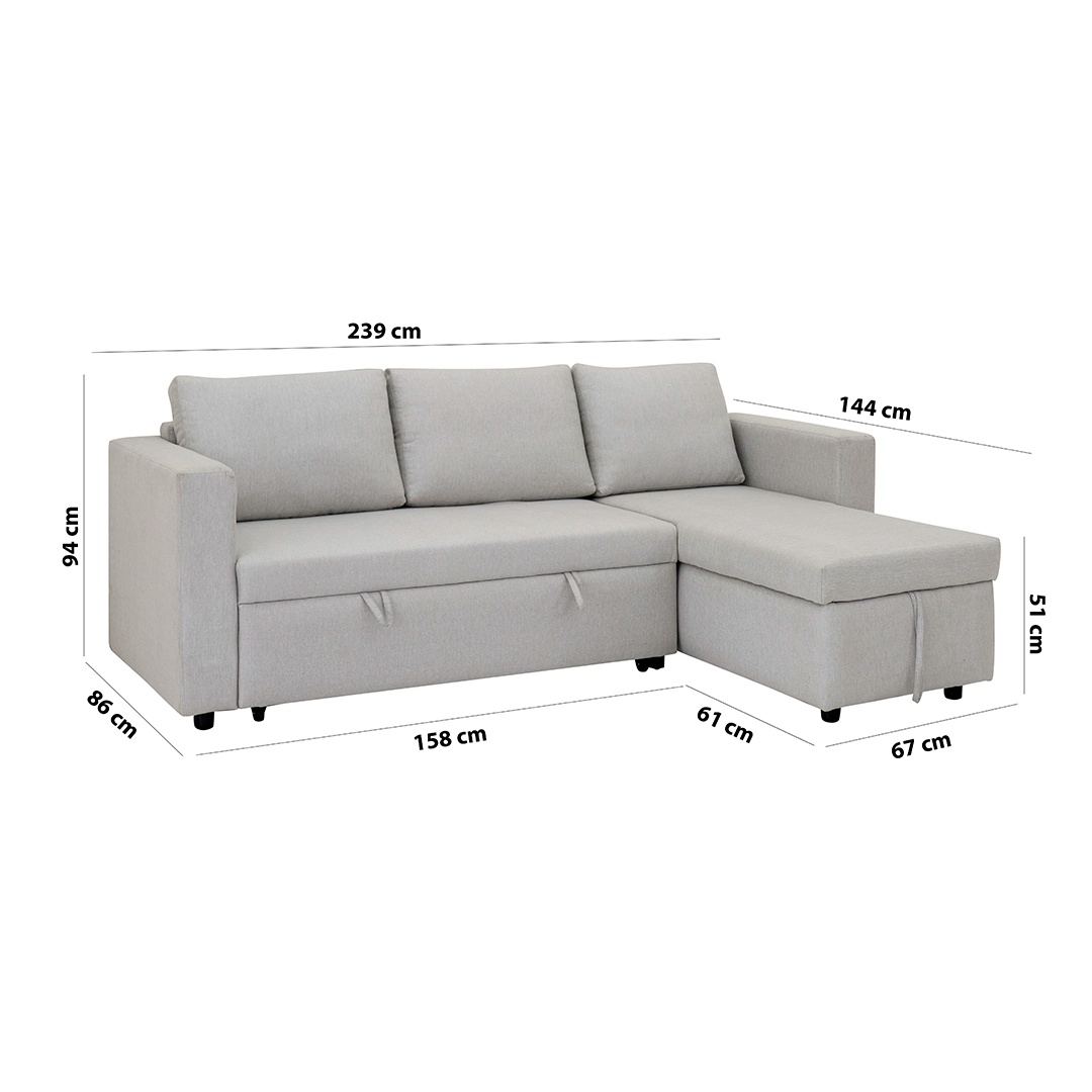 Stella Sofa Bed With Storage -Beige thumbnail 5