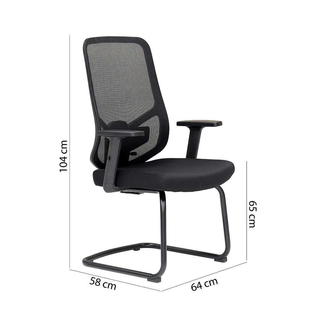 Verona Visitor Chair -Black thumbnail 14