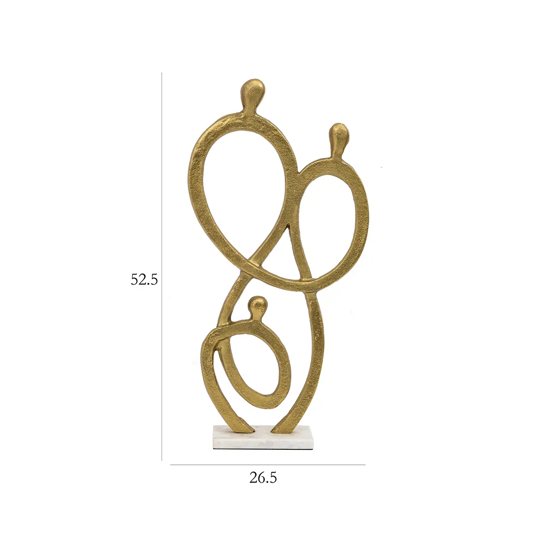 Casa Metal Marble Accent Gold -26.5x8x52.5cm thumbnail 5