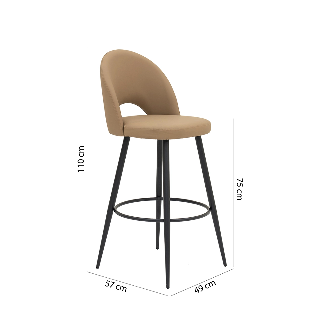 Stella Bar Stool -Brown & Black thumbnail 8