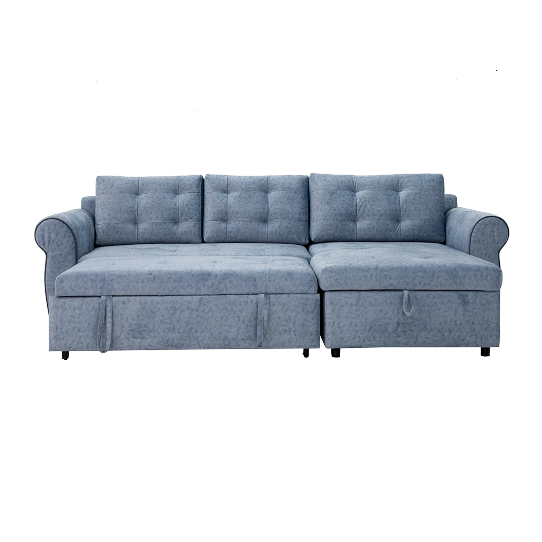 The Ronnan Sofa Cum Bed With Storage -Blue thumbnail 2