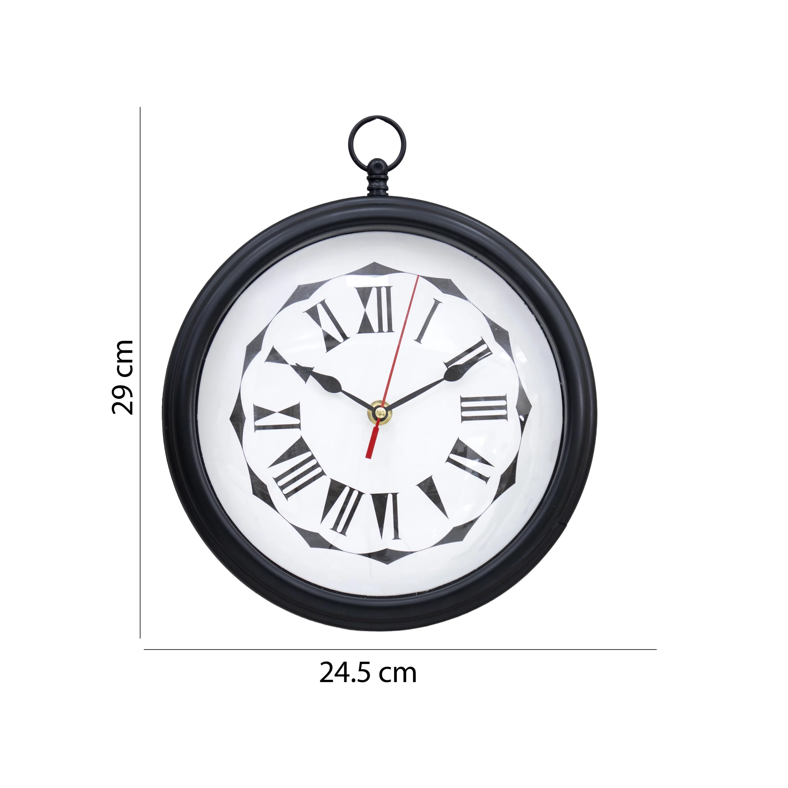 Chronos Wall Clock Black/White -30cm thumbnail 3