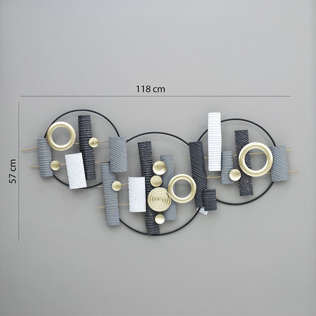 Castora Metal Wall Decor Black/Grey -118x57cm thumbnail 7