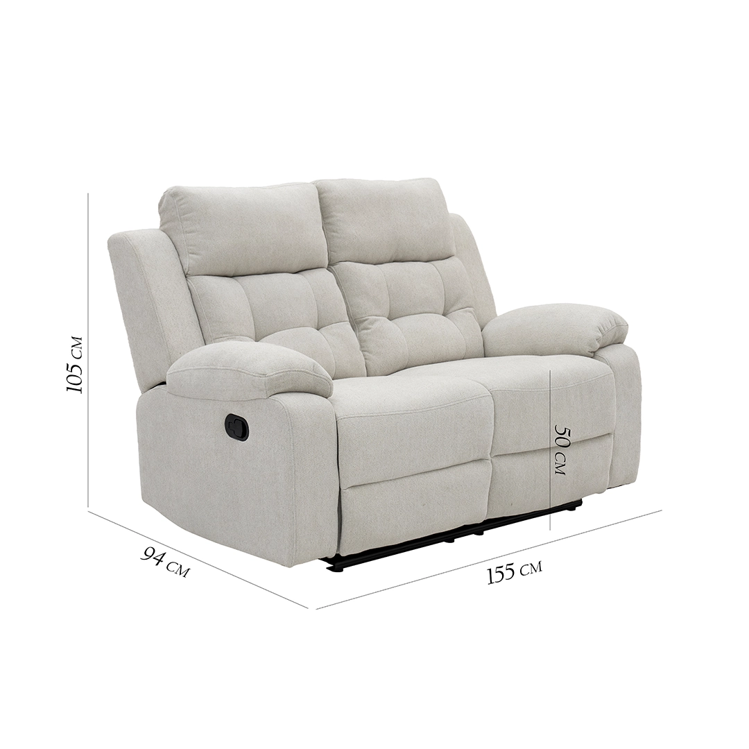 Griffen 6-Seater Recliner Sofa Set -Off White thumbnail 16