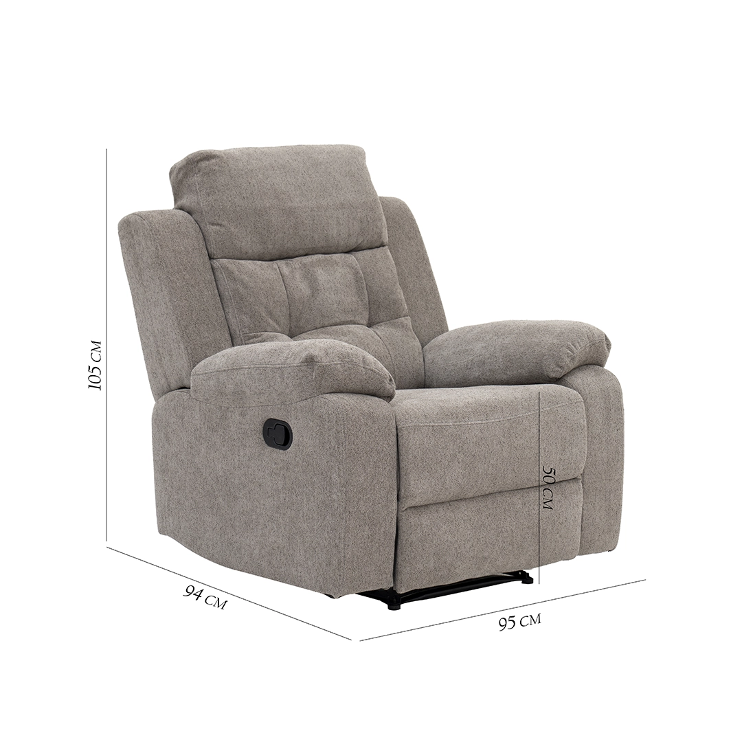 Griffen 6-Seater Recliner Sofa Set -Dark Beige thumbnail 13