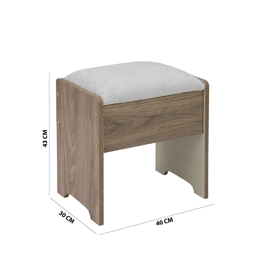 Audace Bedroom Set 6pcs 200X180 -White-Light Oak thumbnail 8