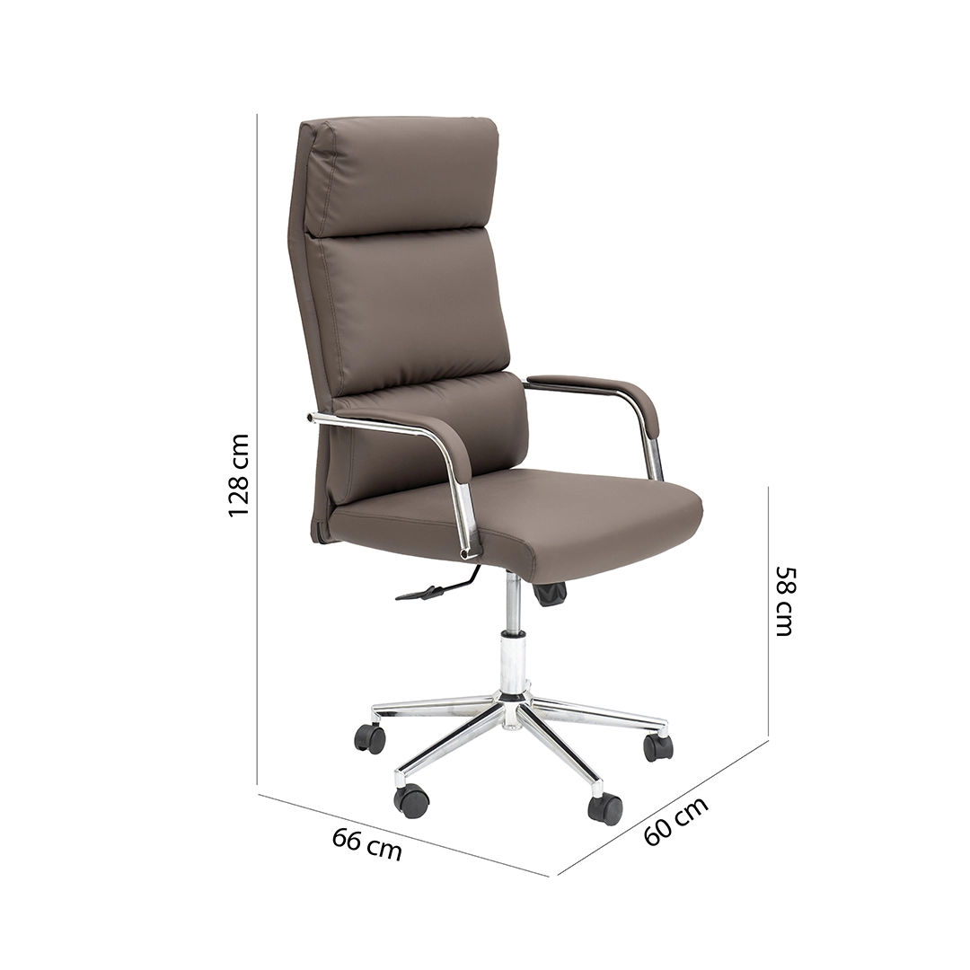 Liya High Back Office Chair -Brown thumbnail 15