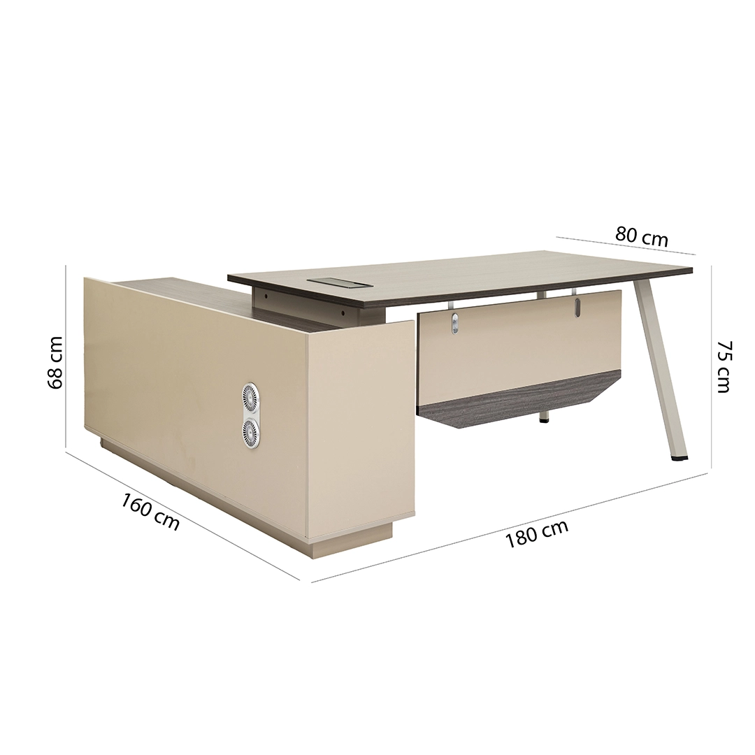 Movo Office Table -Beige/Walnut thumbnail 15