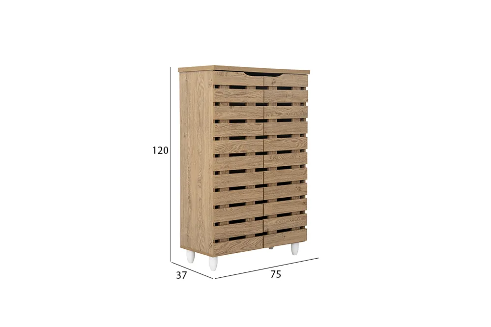 Cove Shoe Cabinet - Oak thumbnail 7