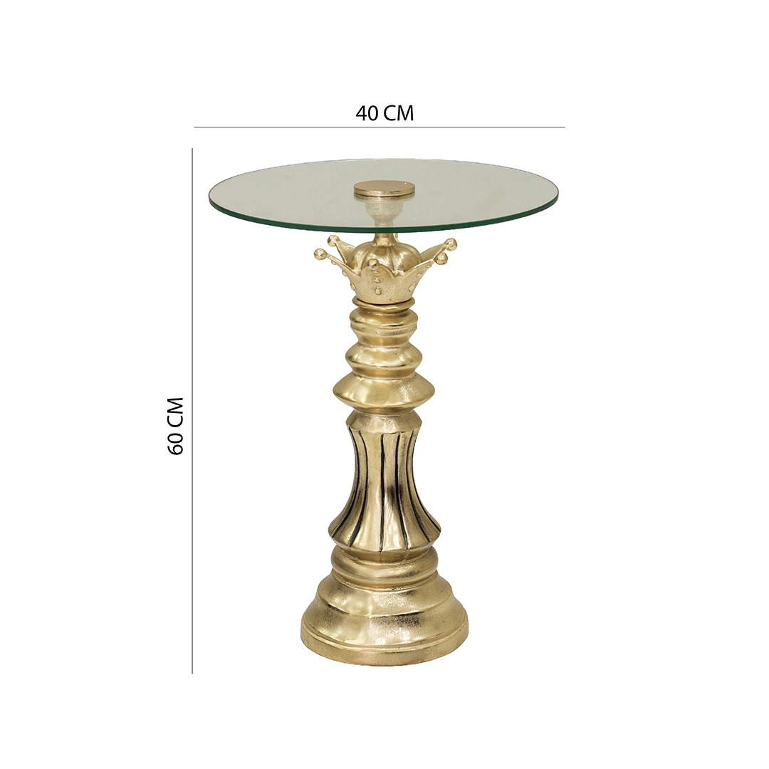 King Accent Table With Glass Top thumbnail 6