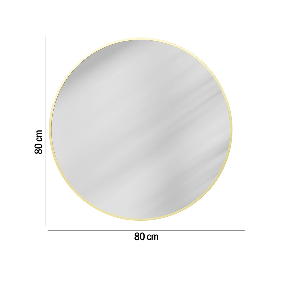 Nexa Metal Round Mirror Gold -80cm thumbnail 6