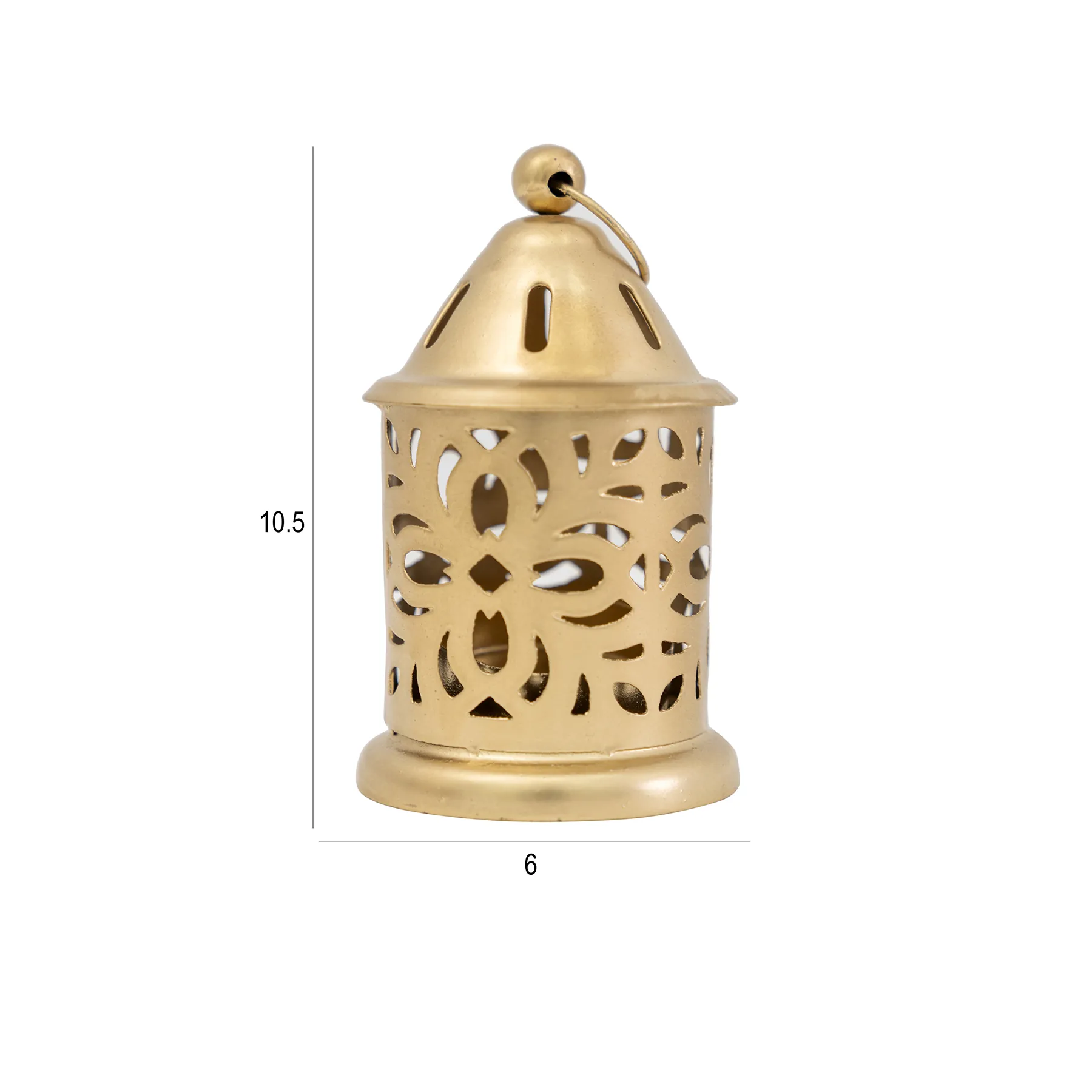 Chloe Metal cutout gold lantern 6X6X10.5CM thumbnail 7